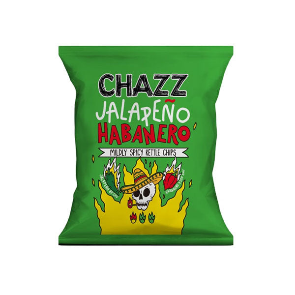 Chazz Kettle Chips Jalapeño & Habanero Pepper Mildly Spicy